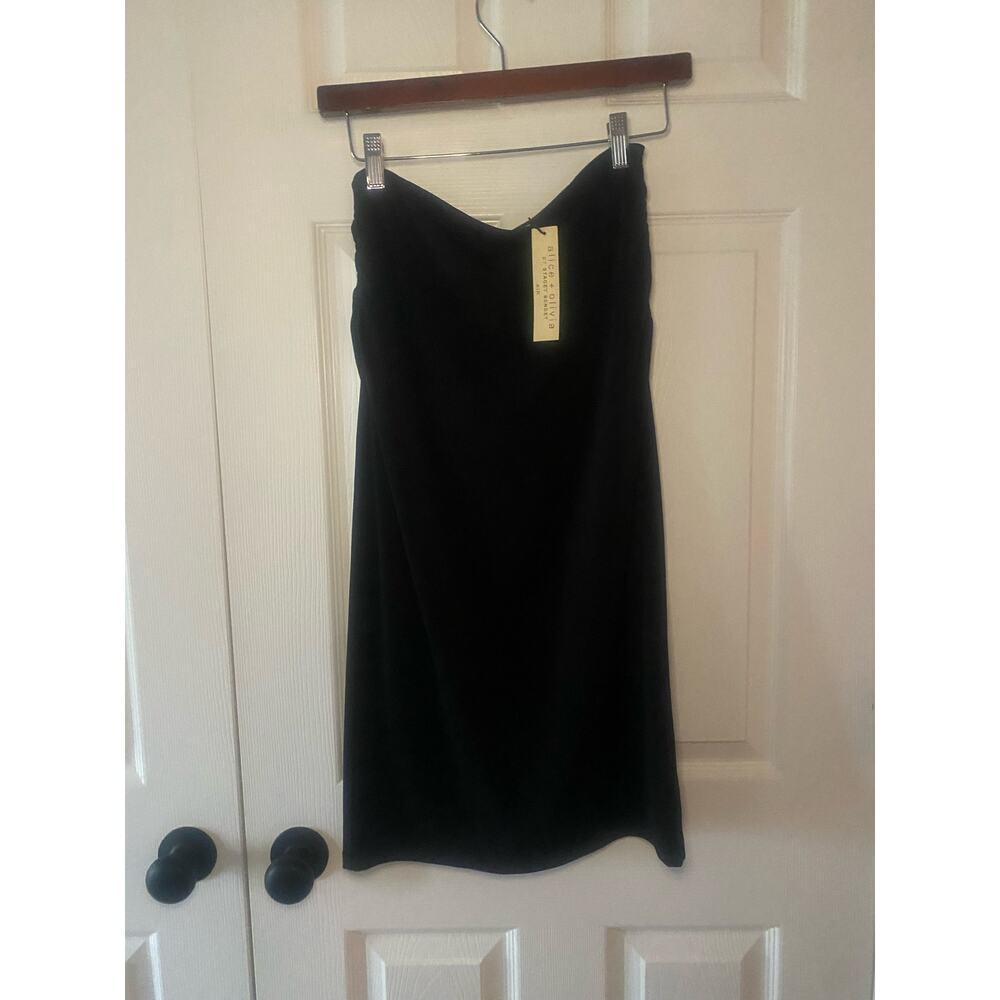 NWT Alice + Olivia Air Black Midi Skirt Size 8